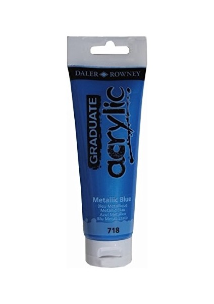 Daler Rowney Akrilik Boya 120 ML-718 Metalic Blue