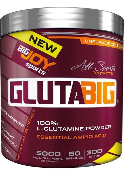Bigjoy Gluta Big % 100 Glutamine Powder 300 Gr Aromasız