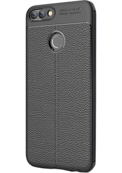 Huawei P Smart Niss Silikon Kılıf Siyah + Ekran Koruyucu Cam + Kalem