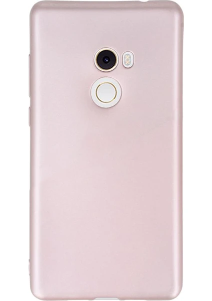 Xiaomi Mi Mix 2 Premier Silikon Kılıf Bronz + Ekran Koruyucu Cam