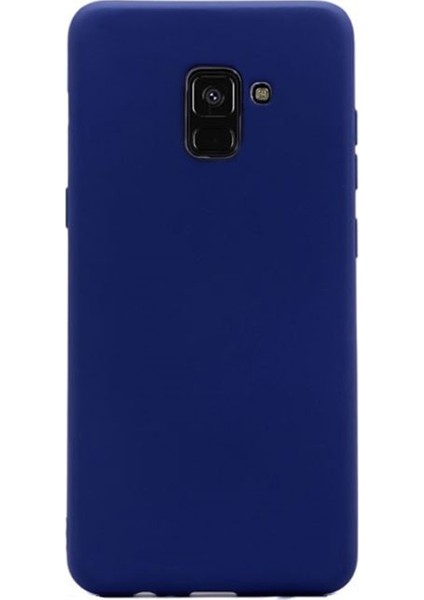 Samsung Galaxy A8 2018 Premier Silikon Kılıf Lacivert + Ekran Koruyucu Cam