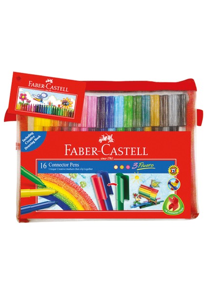 Eğlenceli Çantalı Keçeli Kalem Seti 16 Renk Ergonomik Tasarım ile Kullanım Kolaylığı