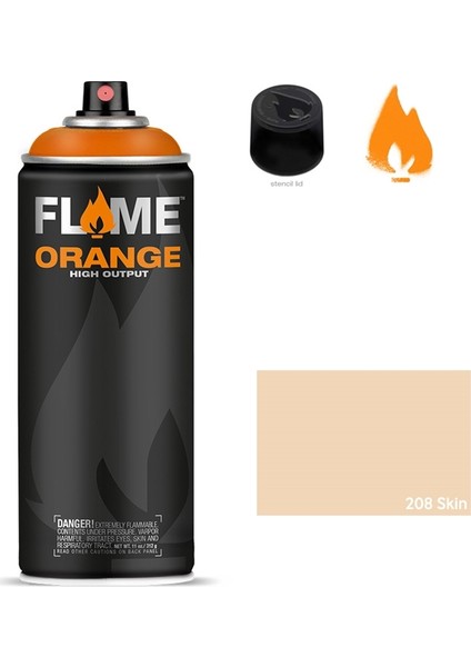 Orange 400 ML Sprey Boya N:208 Skin