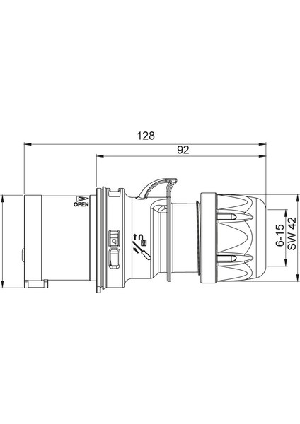 16A Cee Norm Düz Fiş Ip44 3P+E Vidalı fiyatları