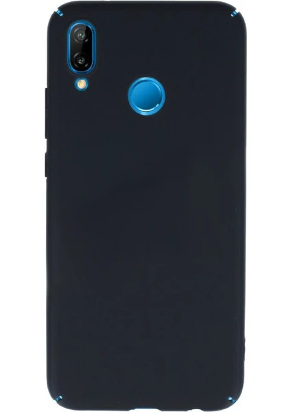 Case 4U Huawei P20 Lite Kılıf Rubber Arka Kapak - Siyah