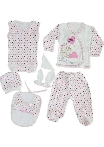 Webombinoo 7'li Pembe Kız Bebek Tavşanlı Hastane Çıkışı Seti