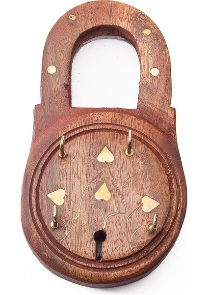 Ahşap Oymalı Pirinç Kakmalı Dekoratif Anahtarlık Asorti fiyatları