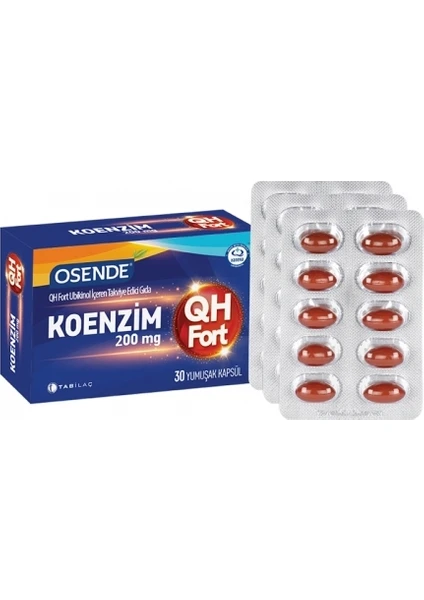 Osende Koenzim 200mg QH Fort 30 Yumuşak Kapsül