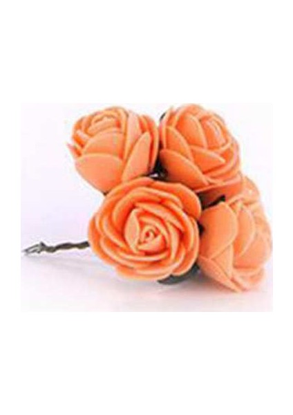 Eva Yapay Çiçek Gül Somon 2 cm* 2 cm 12 Adet= 1 Dal