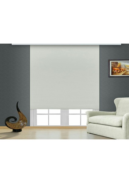 Blackout Karartma Işık Geçirmeyen Stor Perde Beyaz MS1800 80 x 200 cm