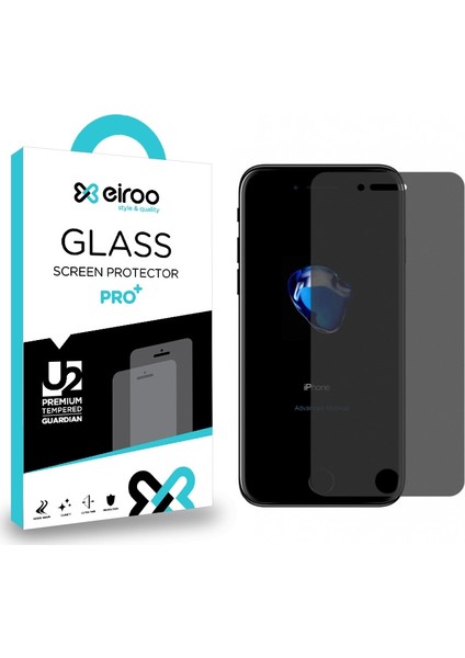 iPhone 7 Plus / 8 Plus Privacy Tempered Glass Premium Cam Ekran Koruyucu