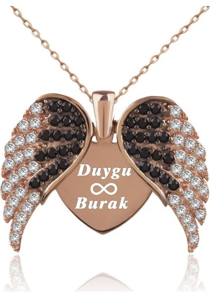 Aşkın Kanatları İsimli Gümüş Kolye
