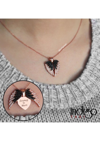 Aşkın Kanatları İsimli Gümüş Kolye modelleri