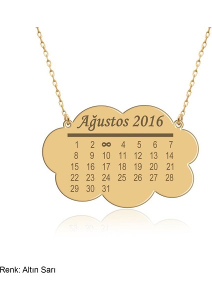 Bulut Figürlü Takvim Gümüş Kolye fiyatları