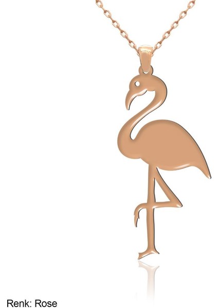 Sade Flamingo Gümüş Kolye