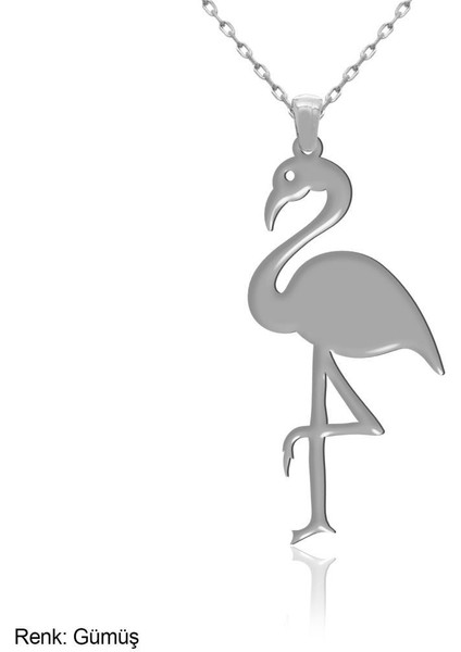 Sade Flamingo Gümüş Kolye modelleri