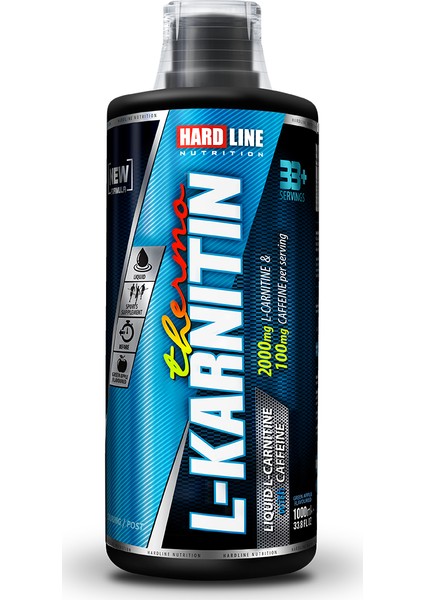 L-Karnitin Thermo - LCarnitine, Caffeine (Kafein) 1000 ml Yeşil Elma