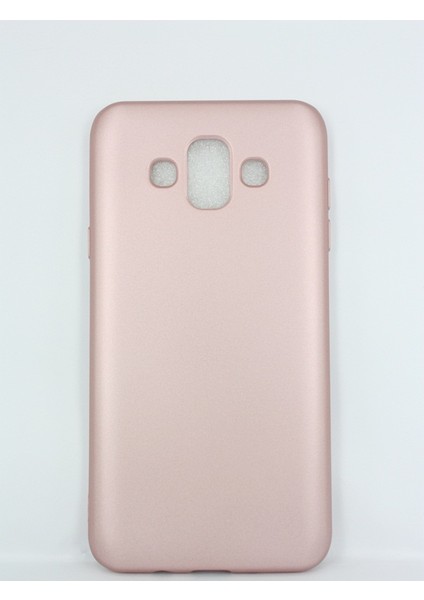 Case 4U Samsung Galaxy J7 Duo Kılıf Klasik Mat Renkli Yumuşak Premier Silikon Rose Gold