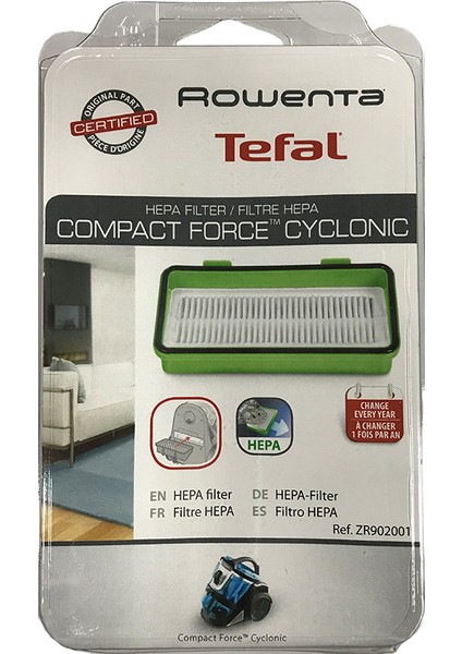 Compact Force Cyclonic Hepa Filtre Zr902001