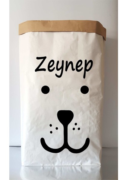 Bugy Bagy İsme Özel Kişiselleştirilebilir Paperbag Dekoratif Oyuncak Saklama Kutusu