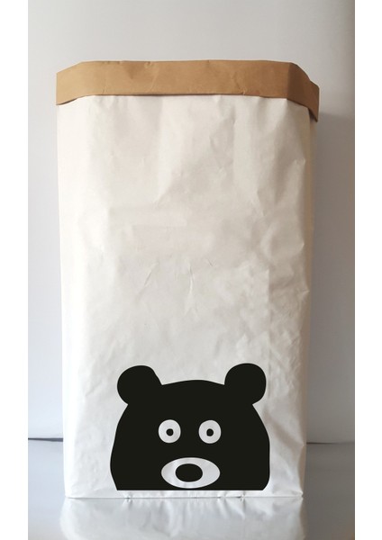 Bugy Bagy Sevimli Ayı Paperbag Dekoratif Oyuncak Saklama Kutusu Ayıcık