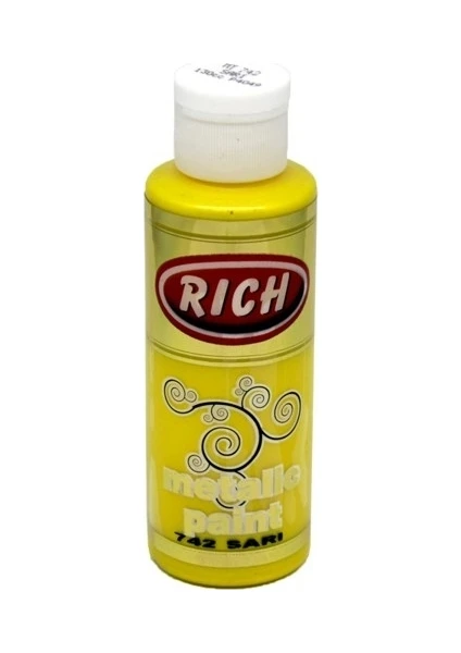 Sarı Rich Akrilik Ahşap Metalik Boya 130 ML