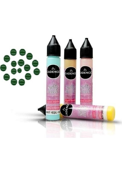 Orman Yeşili - Renkli İnciler Boyutlu Boncuk Boya 25 ML