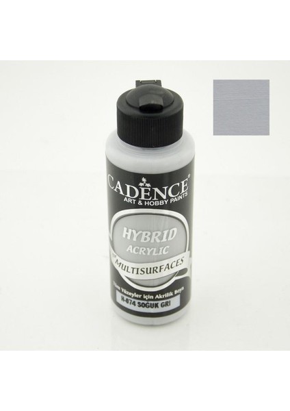 H074 Soğuk Gri (Hibrit) Multisurface Boya 120 ML