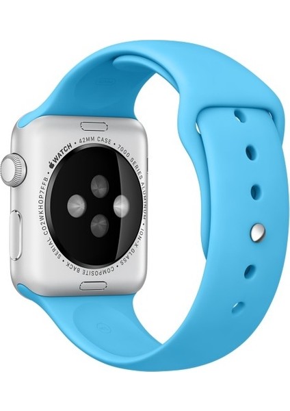 Apple Watch Uyumlu İçin 42 mm Silikon Kordon - Mavi