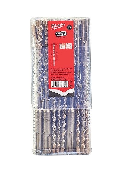 SDS-plus MS 2 Elmas Matkap Ucu (50'li Paket) 10x260mm