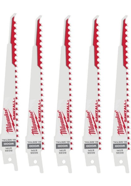 SAWZALL® Kılıç Testere Bıçağı 5'li Paket 150mm