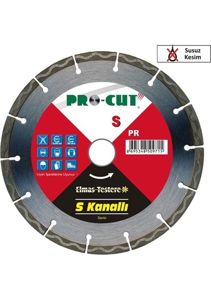 50971 S (S Kanallı) Serisi Elmas Testere 180 mm