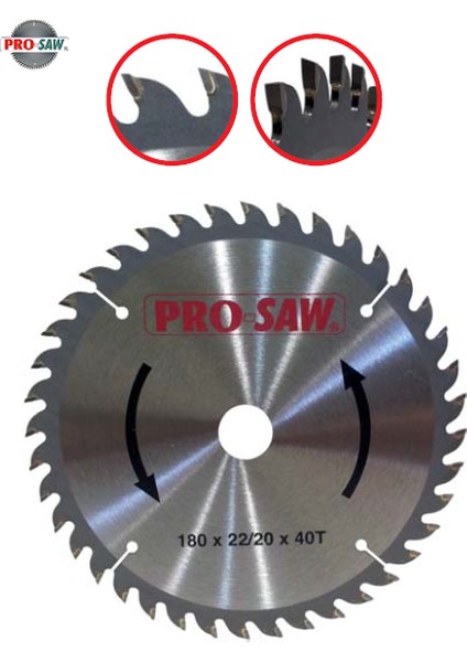ProSaw 51214 Daire Sunta Testeresi 180x22/20 mm 24 Diş