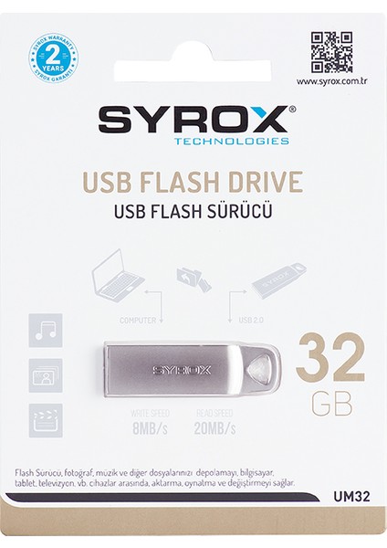 32 GB Metal 2 USB Bellek SYX-UM32