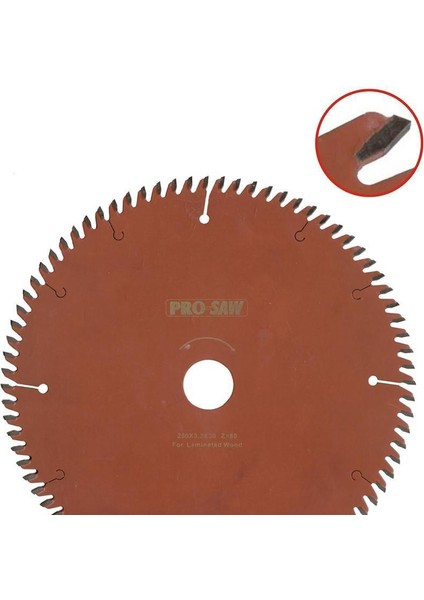 ProSaw 51331 Teflonlu Ağaç Testeresi C Diş 250 mm x 80 diş