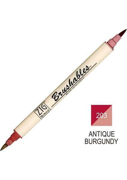 Fırça Uçlu Keçeli Kalem MS-7700/203 Antique Burgundy