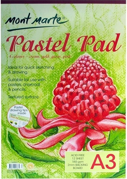 Pastel Pad 180gr. 4 Renk, A3, 12 Yaprak