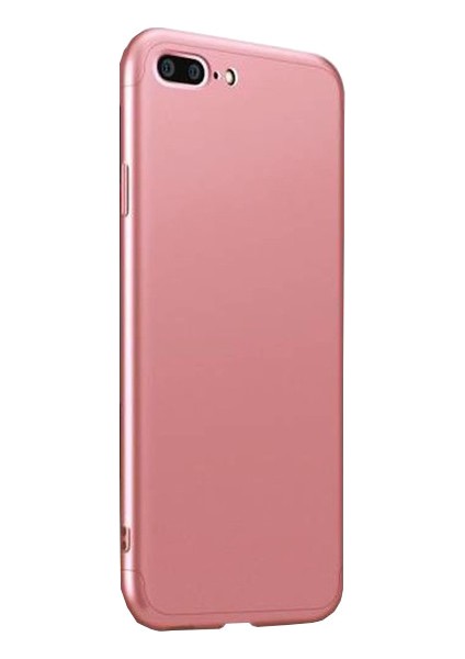 Apple iPhone 6 360 Derece 3 Parçalı Ays Kılıf Rose Gold