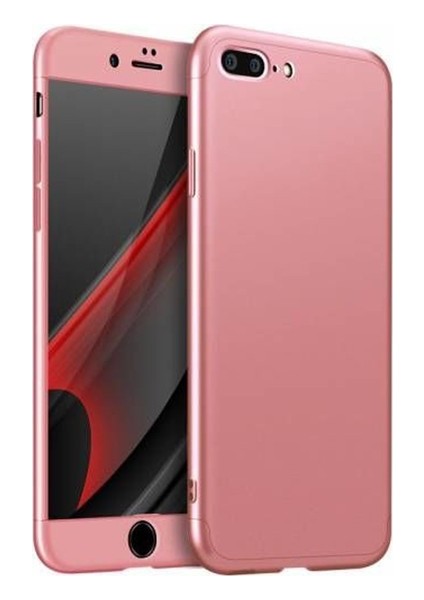 Apple iPhone 6 360 Derece 3 Parçalı Ays Kılıf Rose Gold