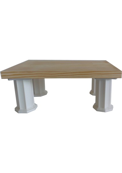 Monitor Ekran Yükseltici Doğal Ahşap Masif