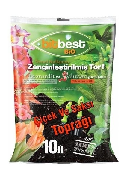 Açık Torf 10Lt Solucan Gübre Leonardit Veperlitli 1106-01