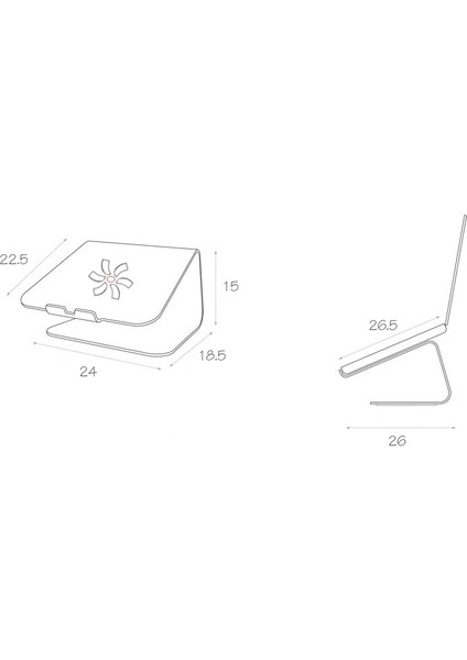 Laptop MacBook NoteBook Standı Masaüstü Telefon Tutuculu Bilgisayar Standı