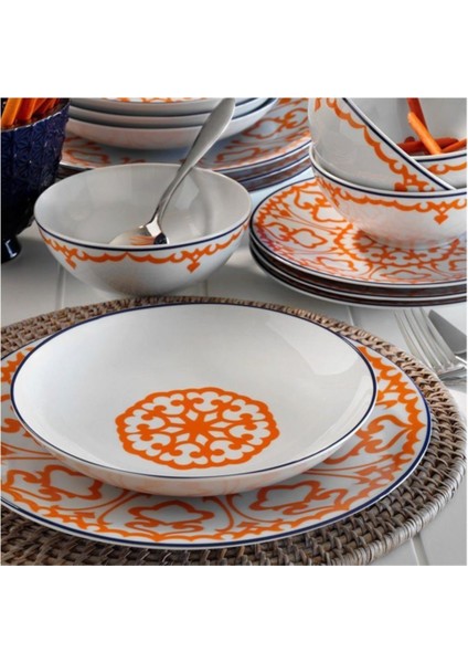 24 Parça 6 Kişilik Yemek Takımı Turuncu 5966/19 Desen fiyatları