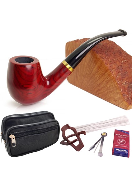 Pipo Başlangıç Seti - Sandalwood Ahşap Pipo Ps95
