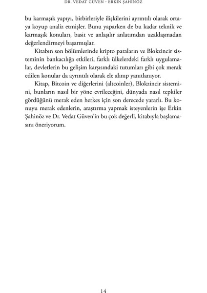 Blokzincir Kripto Paralar Bitcoin - Vedat Güven - Erkin Şahinöz