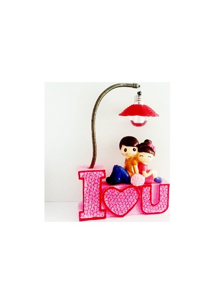 Sevgililer İ Love U Yazılı Aşk Temalı Biblo