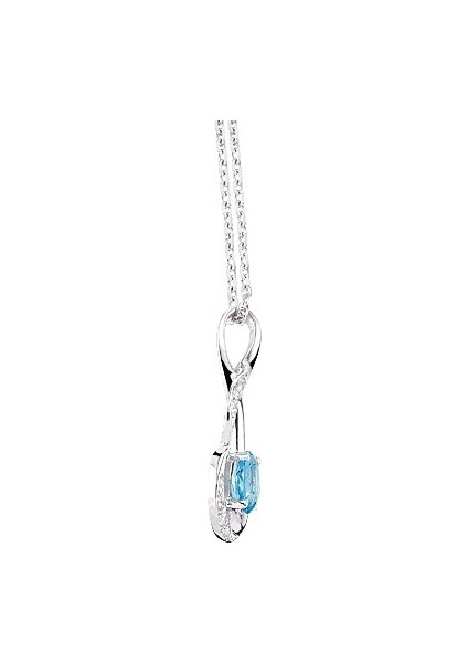 0.07 Karat Pırlanta 0.76 Karat Mavi Topaz Pırlanta Kolye GMY035 fiyatları