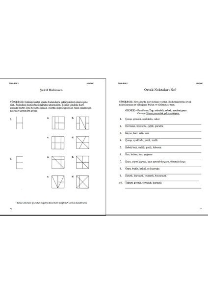 Düşün biraz 1. Seviye