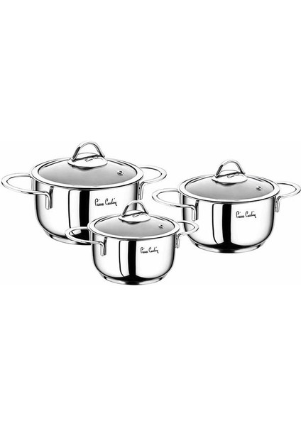 Planet 6 Parça Çelik Tencere Takımı