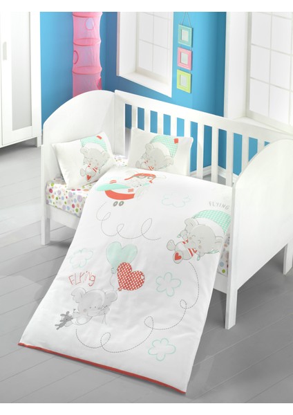 Bebek Uyku Seti %100 Pamuk (Yorgan Ve +2 Yastıklı)